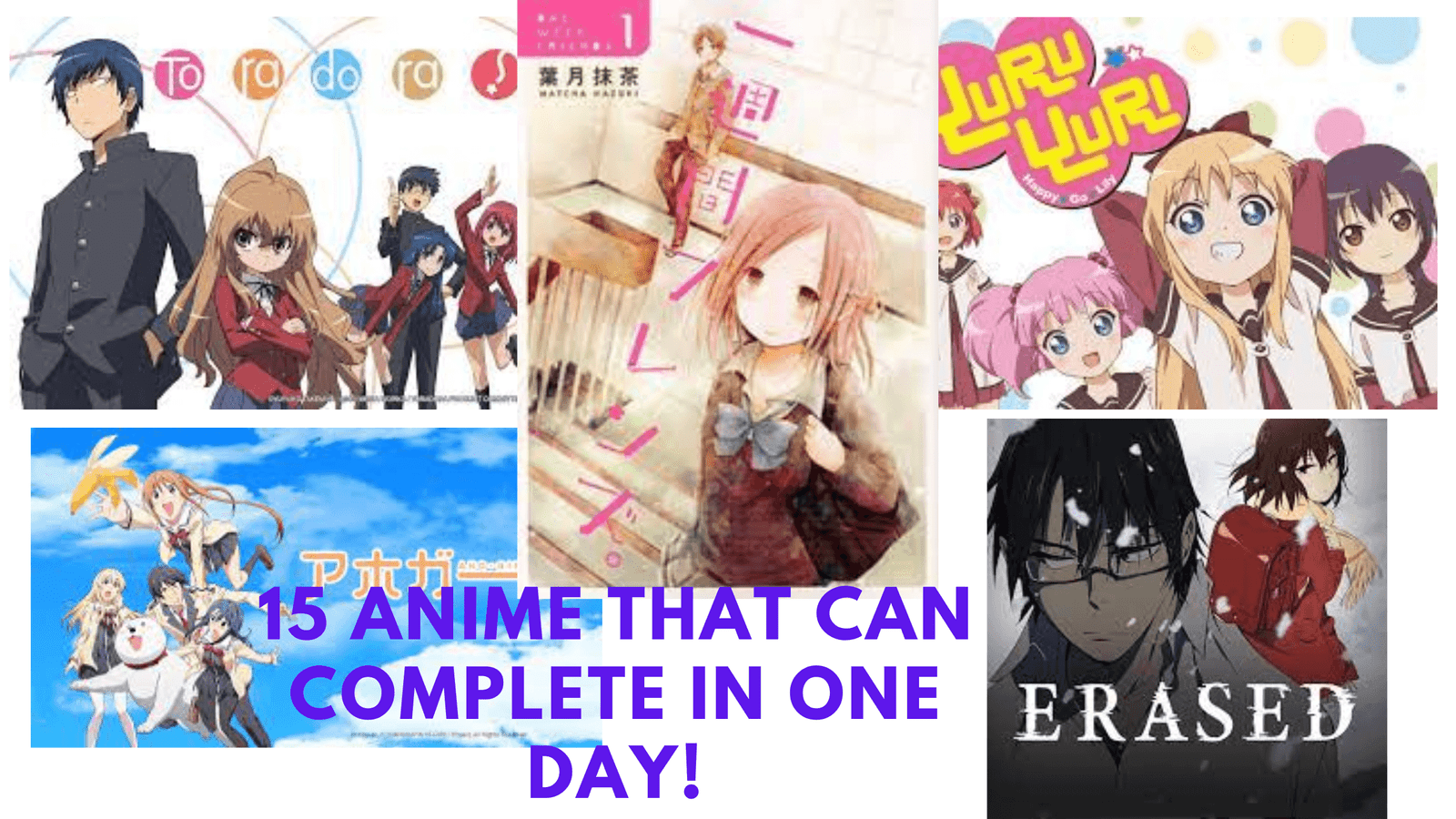 Top 15 Anime That Can Complete in One Day!